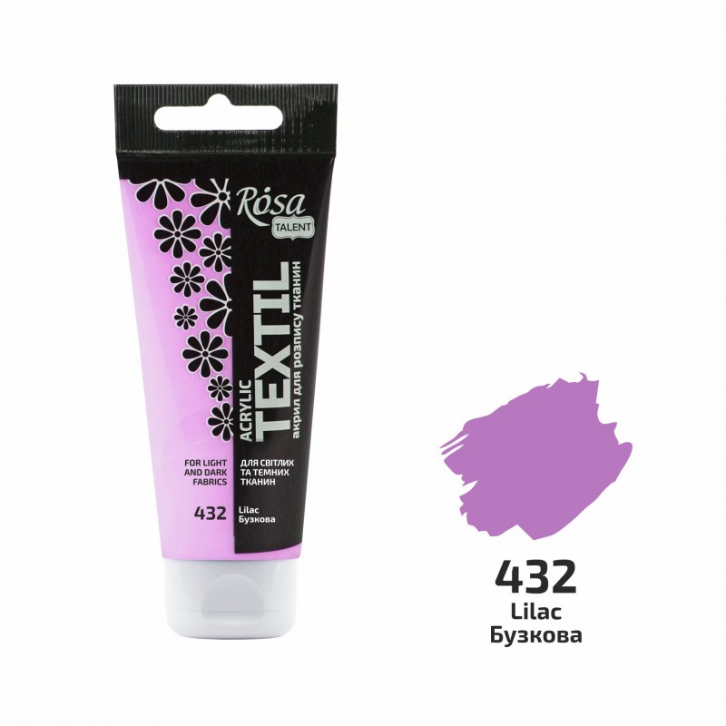 Acrylic paint for textil in a tube 60ml ROSA TALENT