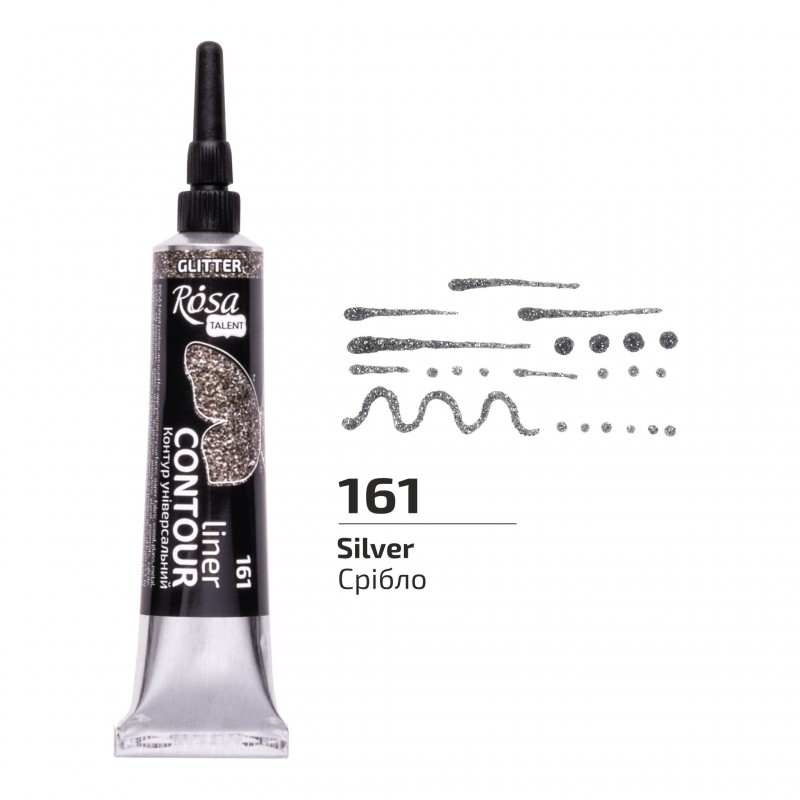 Contour liner Universal, glitter, 20 ml, ROSA Talent