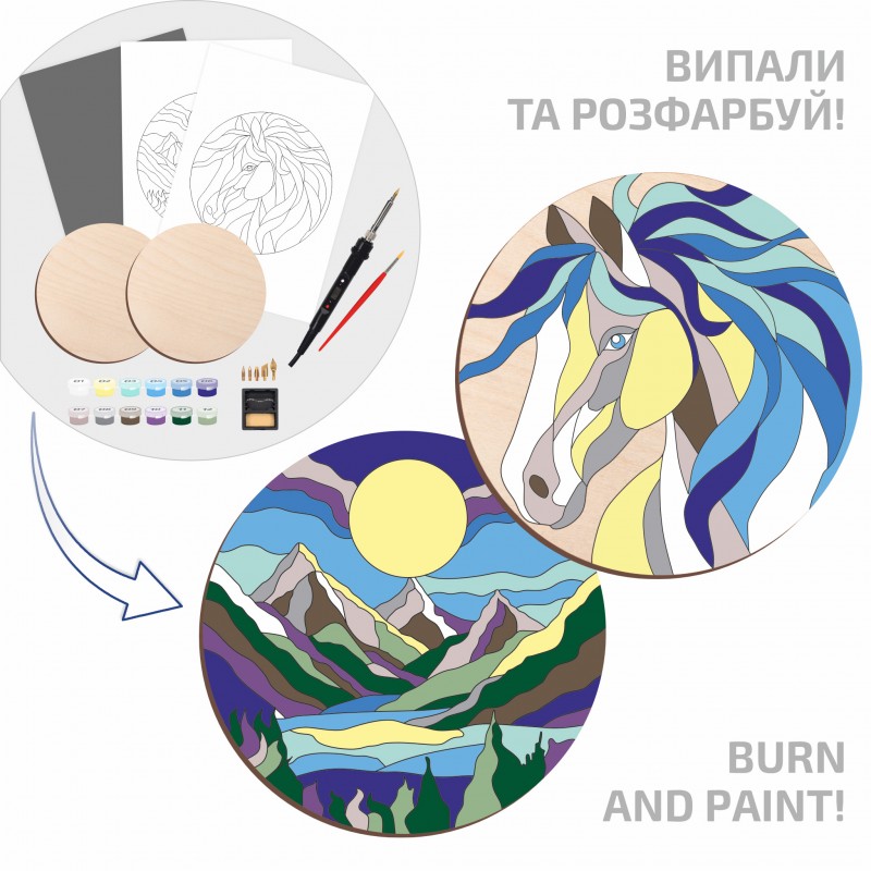 Випалювач по дереву, з терморегулятором, 5 насадок, ROSA START