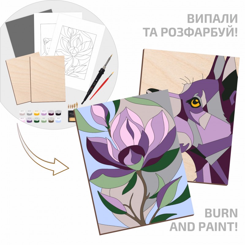 Випалювач по дереву, з терморегулятором, 5 насадок, ROSA START