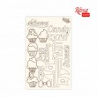 Чіпборд для скрапу „Cake delicious“ , білий картон, 12,8х20см, ROSA TALENT