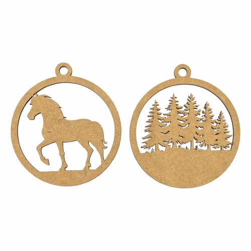 Набір заготовок „Підкова“ , 8,5х9см, 3шт., ХДФ, ROSA TALENT