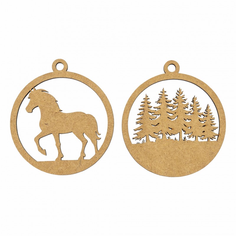 Набір заготовок „Підкова“ , 8,5х9см, 3шт., ХДФ, ROSA TALENT