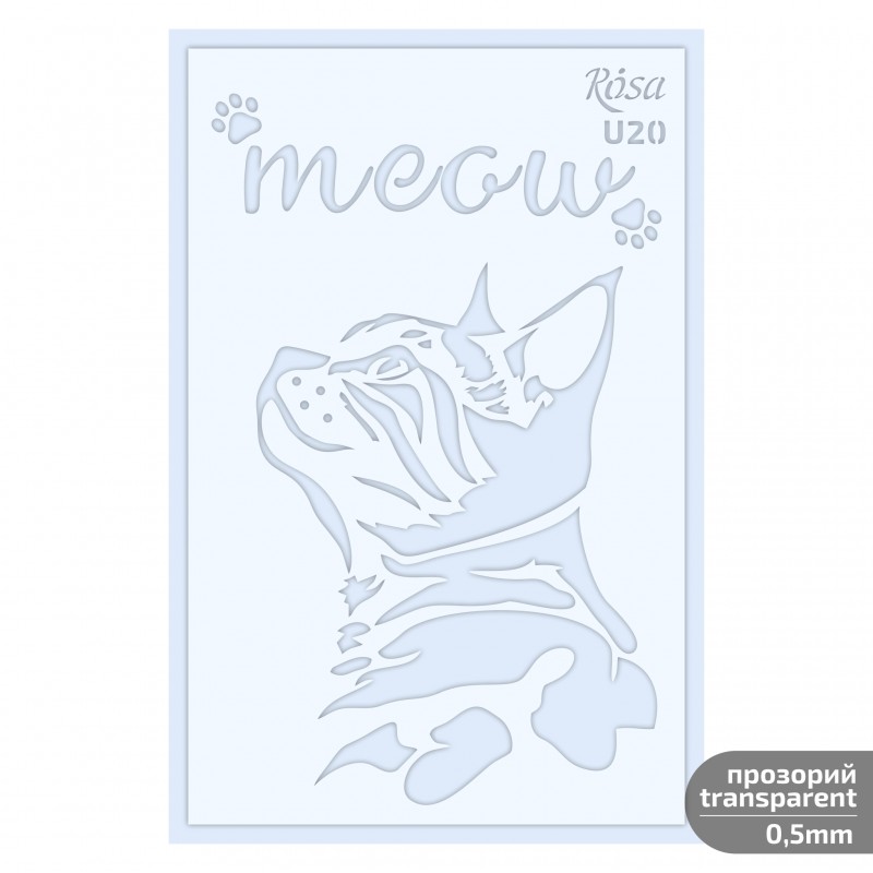 Plastic Reusable Stencil „Love“ 13x20 cm ROSA TALENT