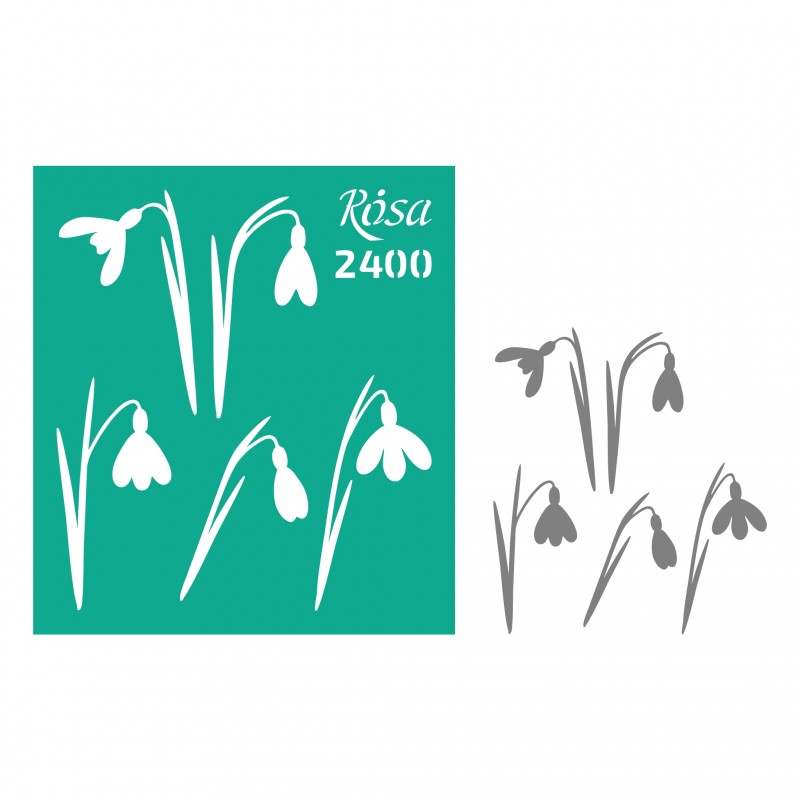 Adhesive Stencil 13x20 cm ROSA TALENT