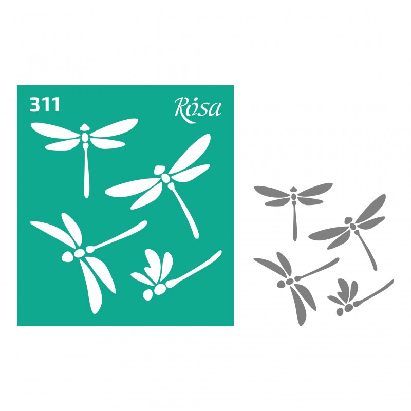 Adhesive Stencil 13x20 cm ROSA TALENT