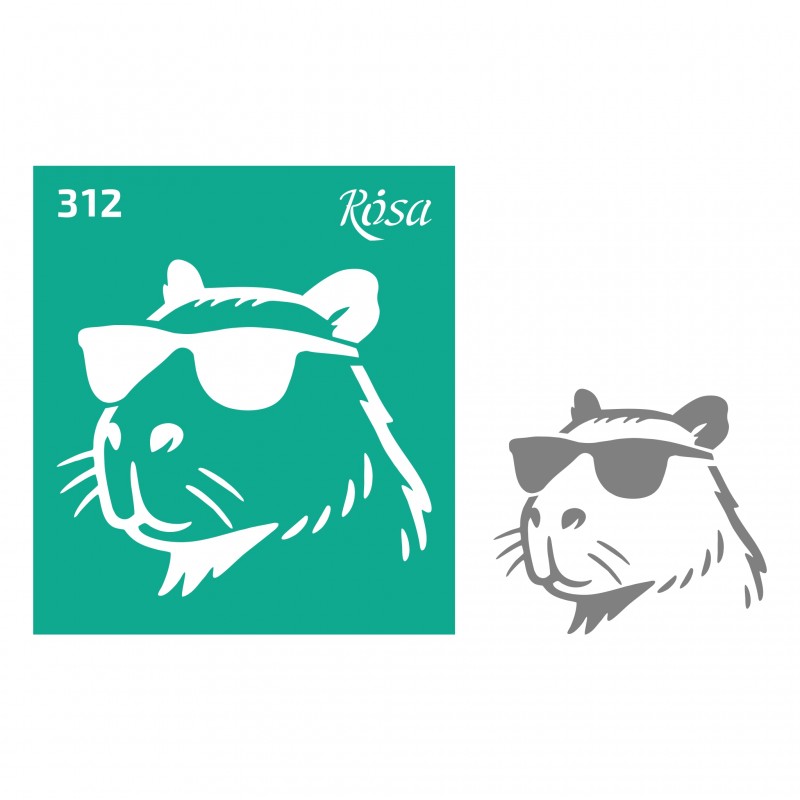 Adhesive Stencil 13x20 cm ROSA TALENT