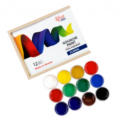 Набір гуашевих фарб ROSA START дерево 12х20мл