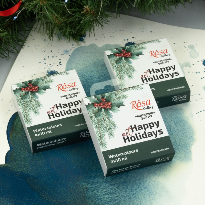 Набір акварелі "Класика" в металевому пеналі 14кол ROSA Gallery