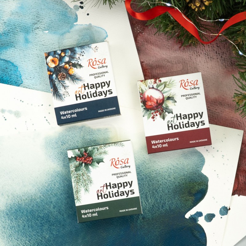 Набір акварелі "Класика" в металевому пеналі 14кол ROSA Gallery