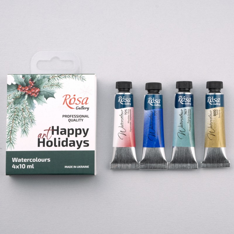 Набір акварелі "Класика" в металевому пеналі 14кол ROSA Gallery