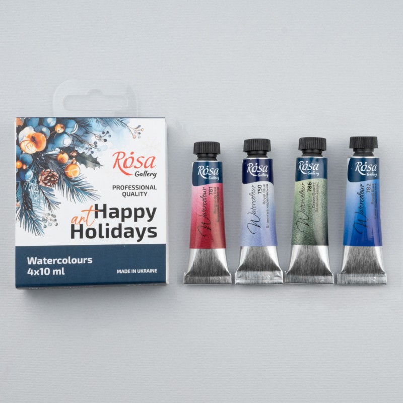 Набір акварелі "Класика" в металевому пеналі 14кол ROSA Gallery