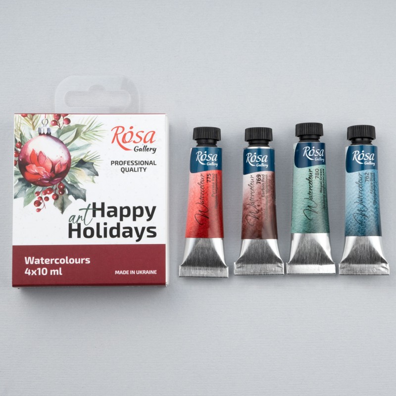 Набір акварелі "Класика" в металевому пеналі 14кол ROSA Gallery