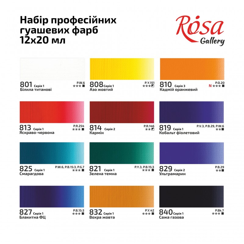 Gouache paint  20 ml ROSA Gallery