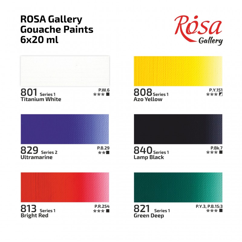 Gouache paint  20 ml ROSA Gallery
