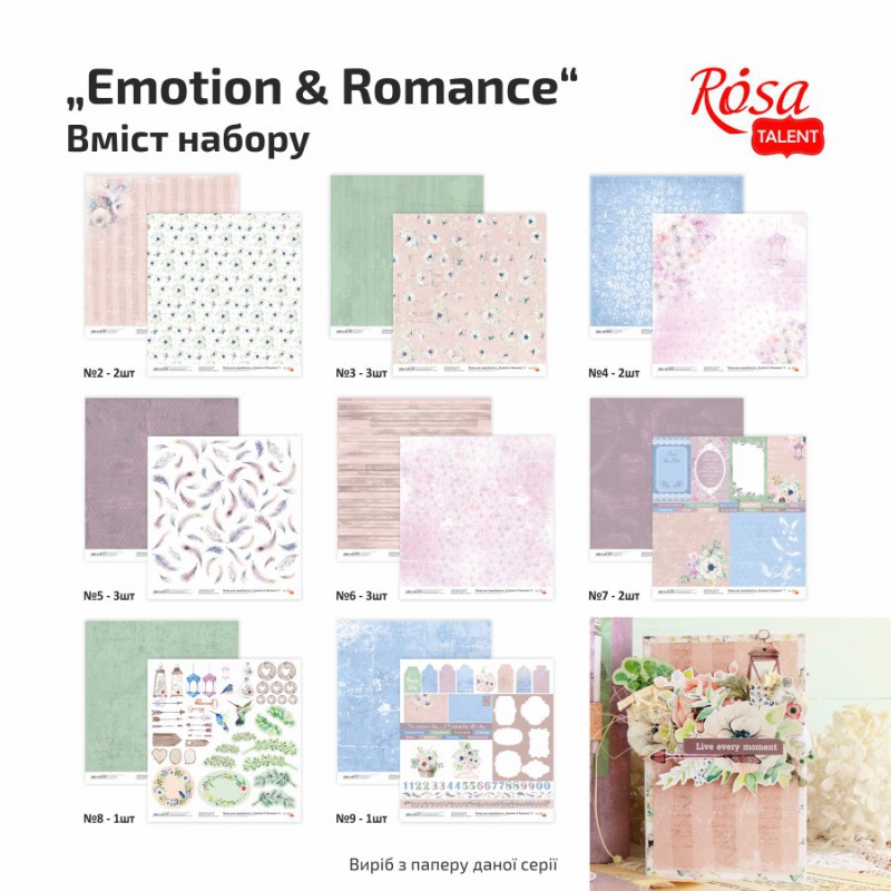 Paper for scrapbooking „Emotion & Romance“
