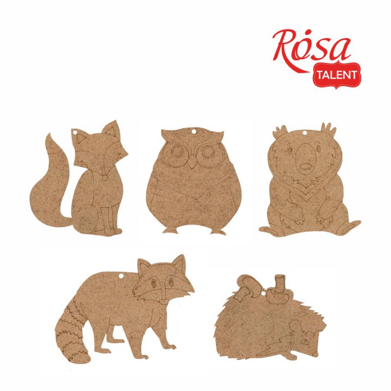 Billets „Beasts“ fiberboard 5 pcs. ROSA TALENT