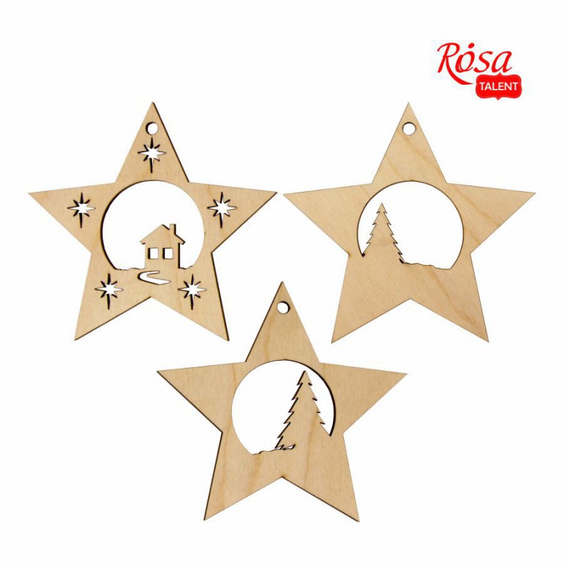 Sets of workpieces on the "Winter themes" plywood stand ROSA TALENT