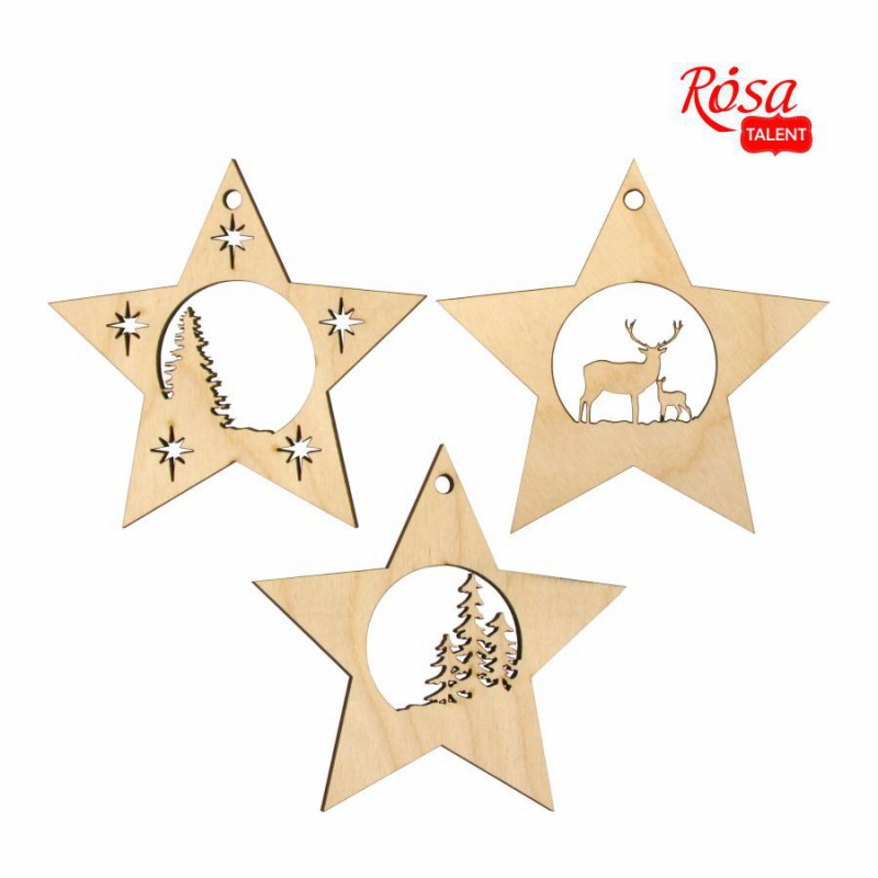 Sets of workpieces on the "Winter themes" plywood stand ROSA TALENT