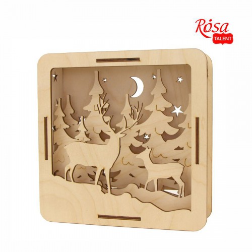 Sets of workpieces on the "Winter themes" plywood stand ROSA TALENT
