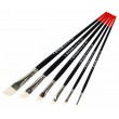 Synthetic Angular Brush, Milk 1108A, Long Handle, KOLOS by ROSA