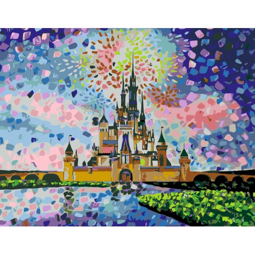„Disney Castlе“, набір-стандарт, картина за номерами, 35х45см, ROSA START