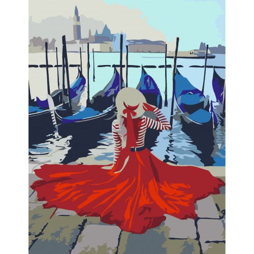 „Набережна Венеції“, набір-стандарт, картина за номерами, 35х45см, ROSA START