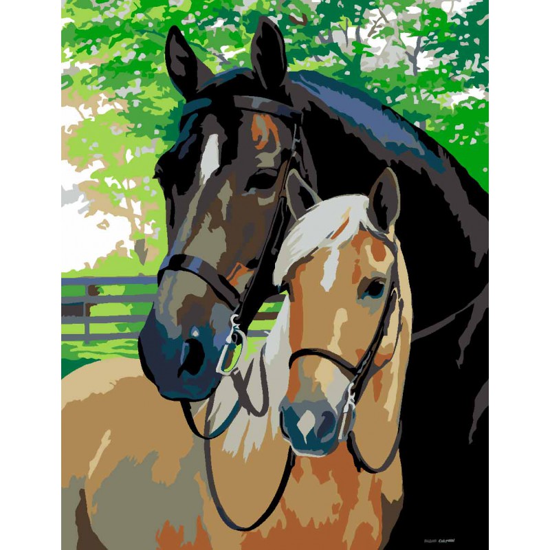 „Коні“, набір-стандарт, картина за номерами, 35х45см, ROSA START