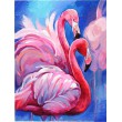 „Flamingo“, Canvas Panel with outline, 30х40, cotton, acrylic, ROSA START