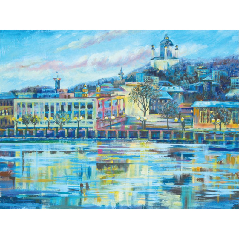 Cities, „Kyiv“, canvas Panel with outline, 30х40, cotton, acrylic, ROSA START