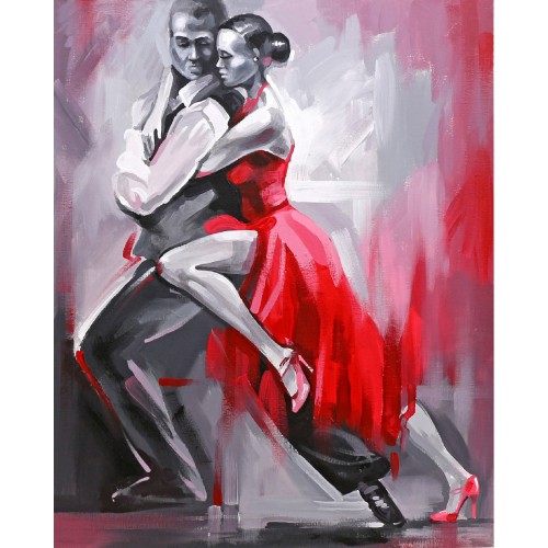 „Tango“, Canvas Panel with outline, 30х40, cotton, acrylic, ROSA START