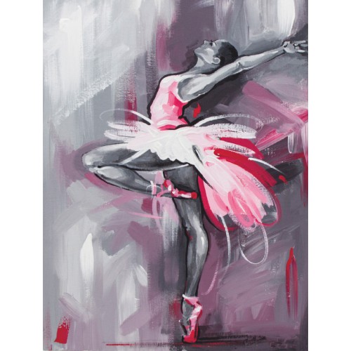 „Балерина“,  полотно на картоні з контуром, 30х40, бавовна, акрил, ROSA START