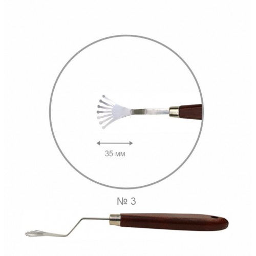 Palette knife ROSA Studio ArtWork №3 fan, length 3.5 cm, length 3.5 cm