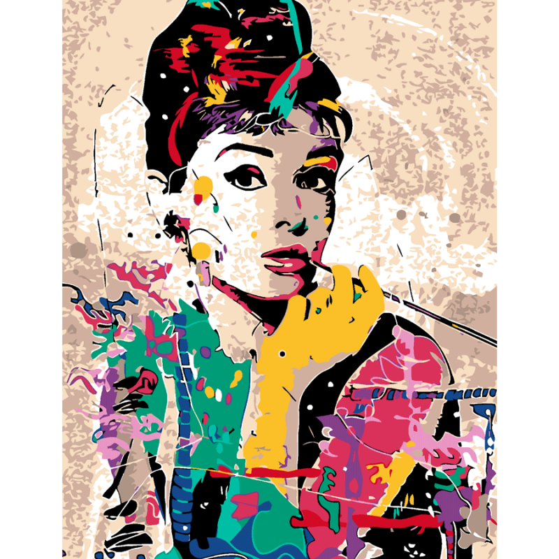 „Audrey Hepburn“, kit, painting by numbers, 35х45cm, ROSA START
