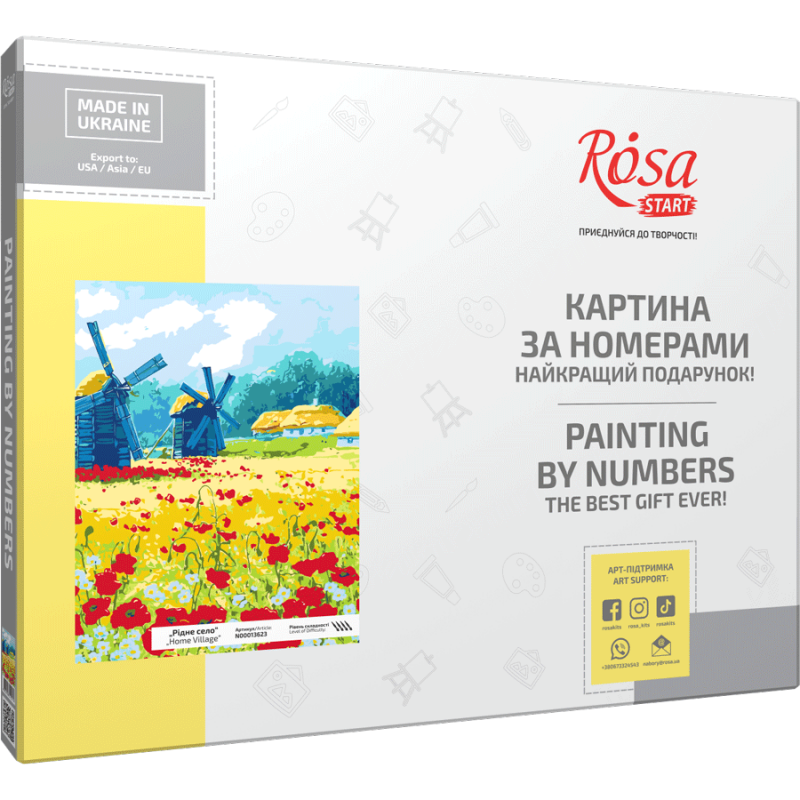 „Home Village“, kit, painting by numbers, 35х45cm, ROSA START