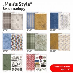 Set matt paper double-sided „Men Style“ 200g/m2 ROSA TALENT