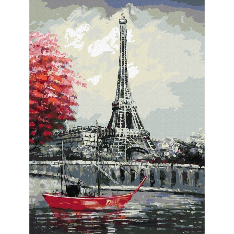 Міста, „Париж 3“, полотно на картоні з контуром, 30х40, бавовна, акрил, ROSA START