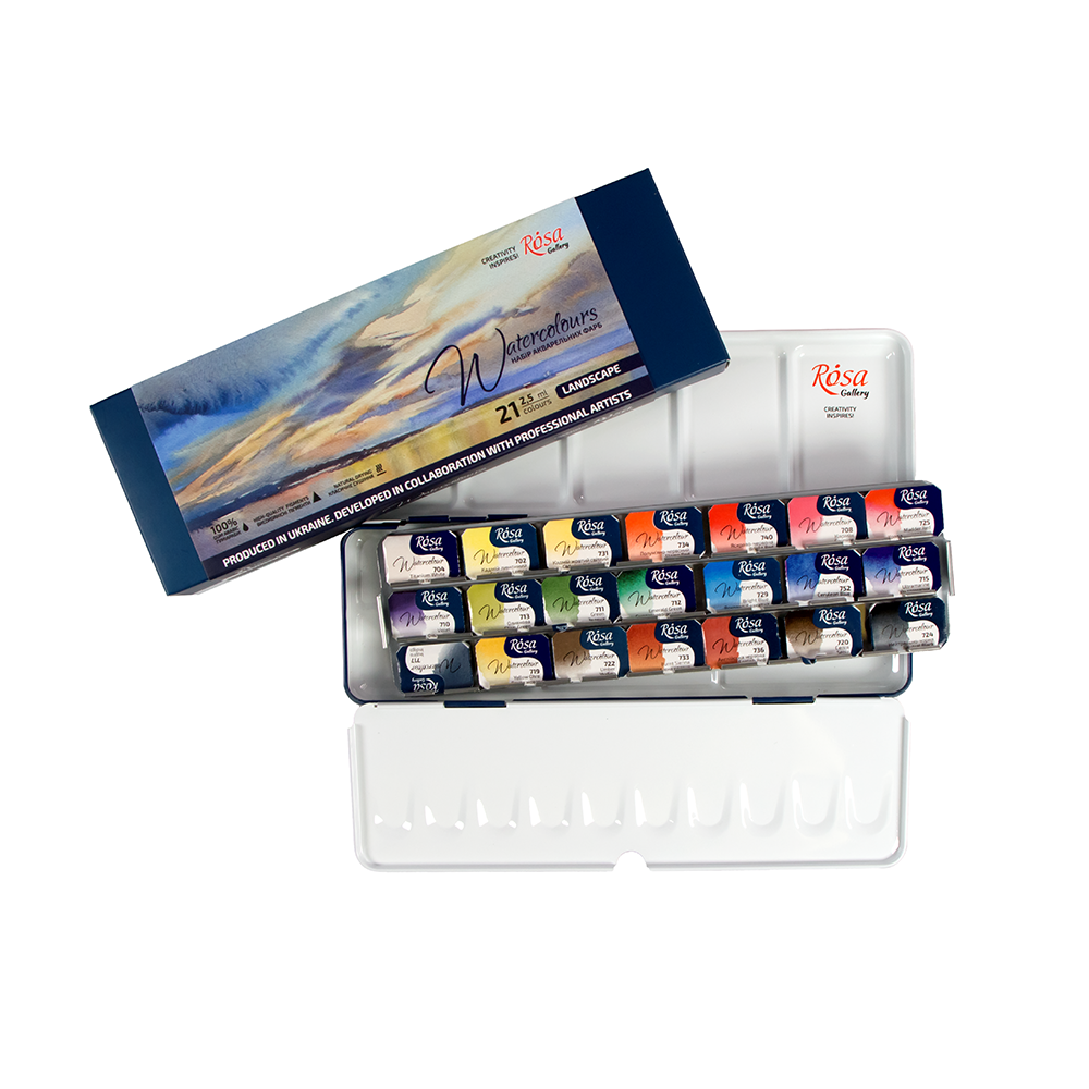 ROSA Gallery Watercolor Paint Set, Made in Ukraine  