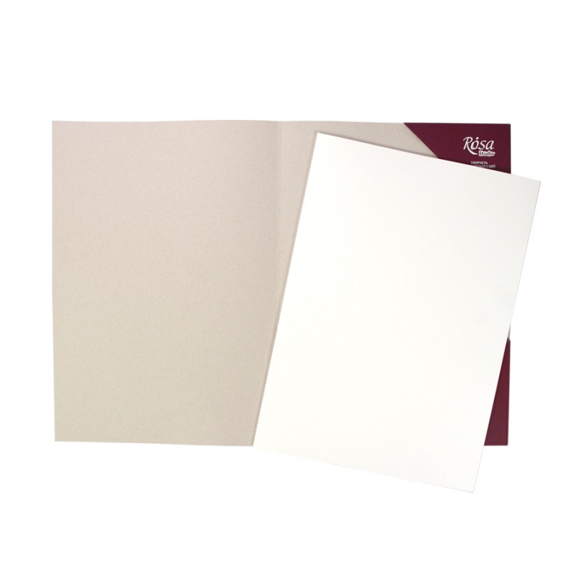 Watercolours paper, folder, 10 sheets, Fine grain 200g/m2 ROSA Studio