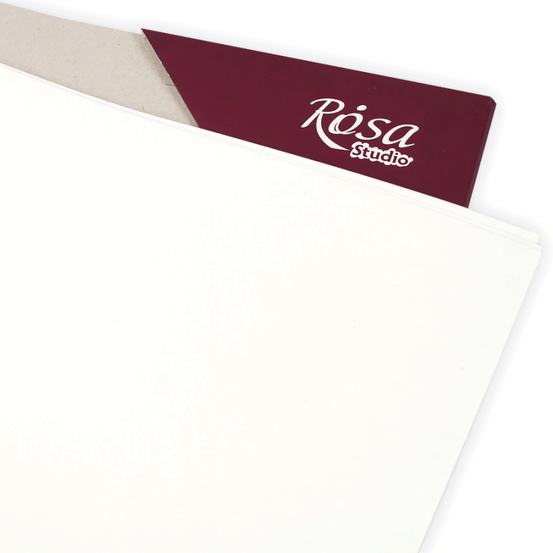 Watercolours paper, folder, 10 sheets, Fine grain 200g/m2 ROSA Studio