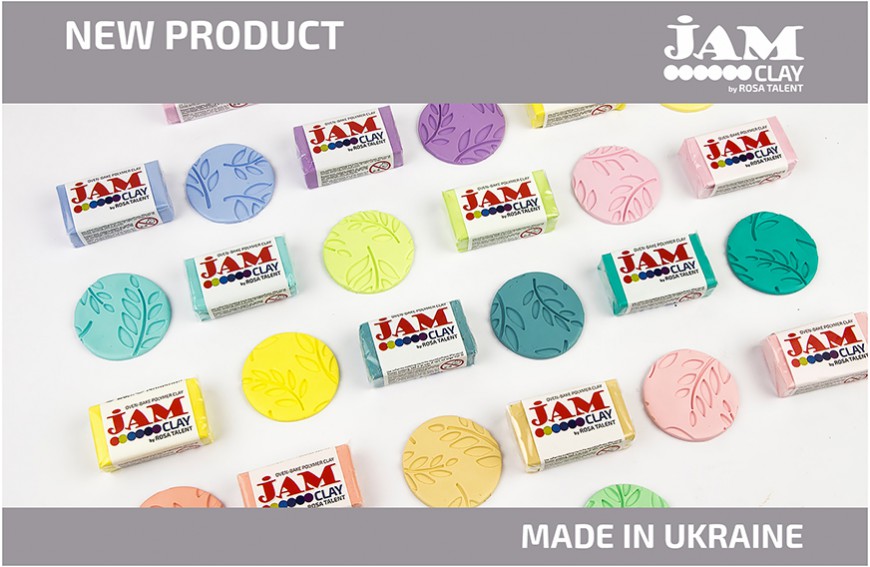 New: 15 new  trendy colours of polymer clay JAM CLAY by ROSA Talent