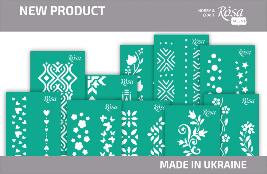 New styles of border stencils from ROSA Talent