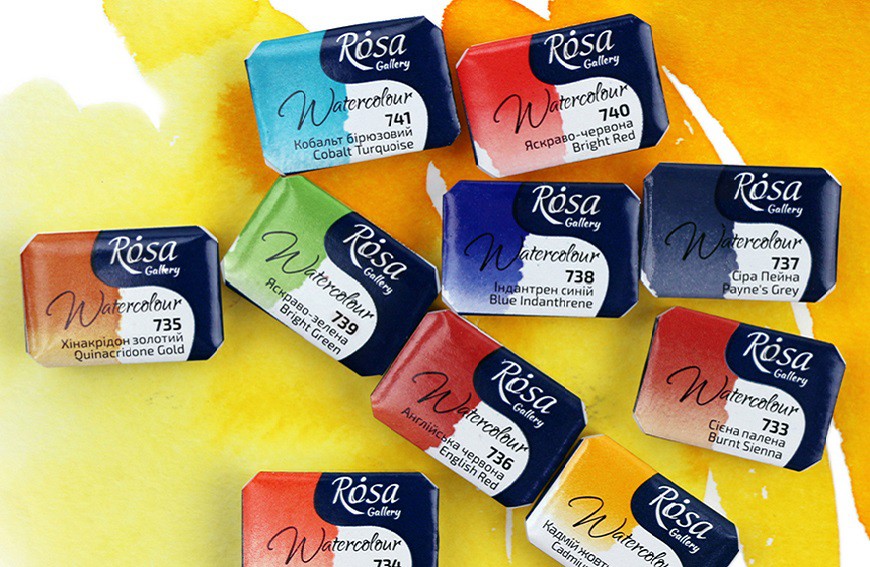 НОВИНКА: 10 нових кольорів акварельних фарб ROSA Gallery!