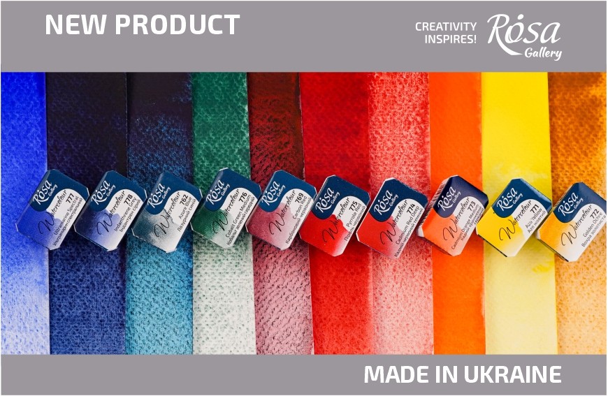 10 new colours of ROSA Gallery professional watercolours are also available in pans