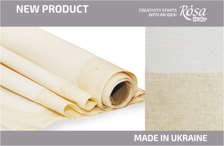 NEW:Primed Canvas Roll cotton ROSA Studiо