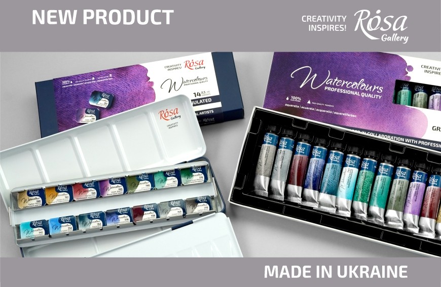New GRANULATED watercolour sets by ROSA Gallery  available in tubes and pans
