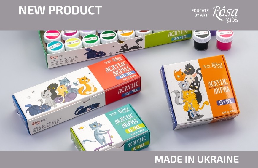 Акрилові фарби ROSA Kids