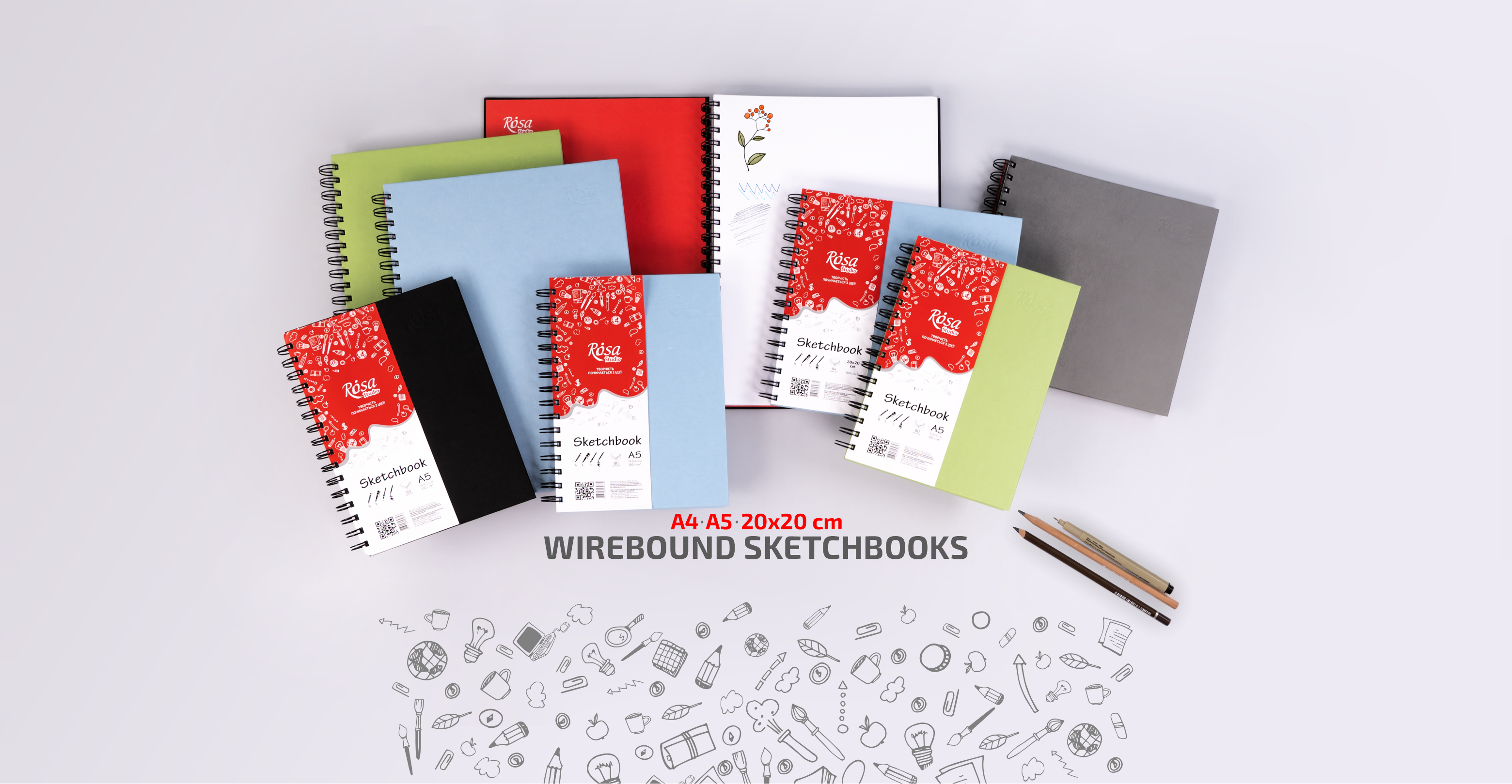 Wirebound sketchbooks