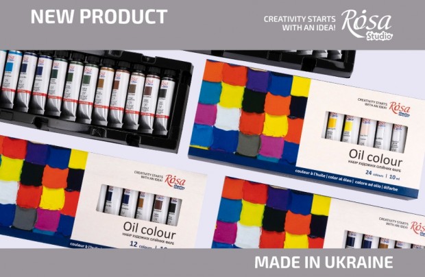  The sets of oil paints 12  and 24  colours from ROSA Studio for the first time in 10 ml tubes