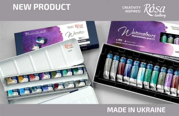 New GRANULATED watercolour sets by ROSA Gallery  available in tubes and pans